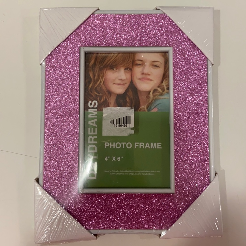 Frame 4x6 pink glitter